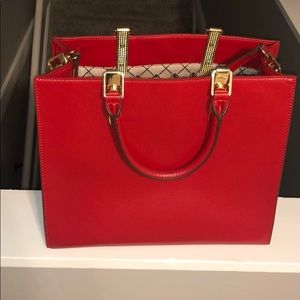 Antonio Melani big red bag with long strap